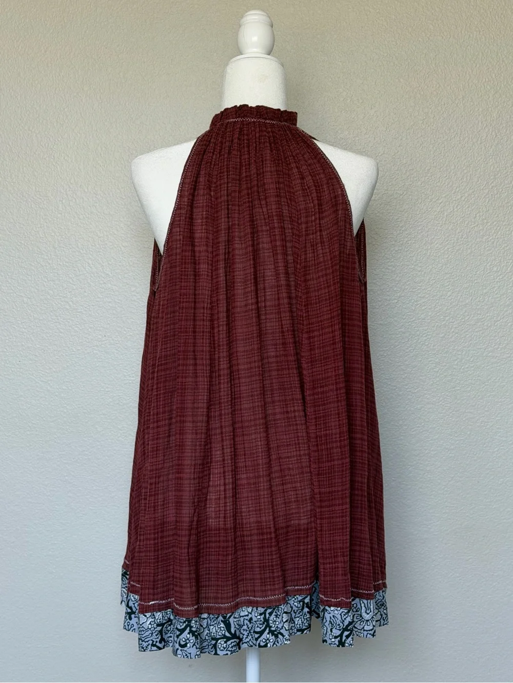 Free People Stargazer Tunic Mini Dress in a burgundy color - Size XS